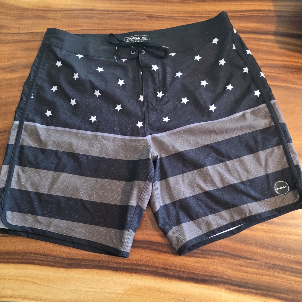O'Neill Men's Black and Green Swim Shorts